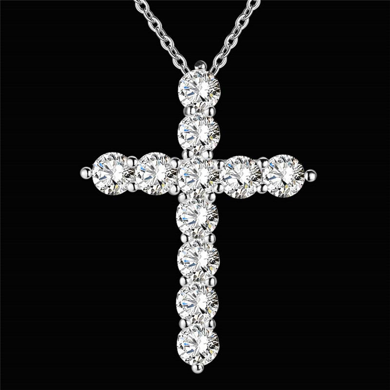 Silver Cross Pendant Necklace