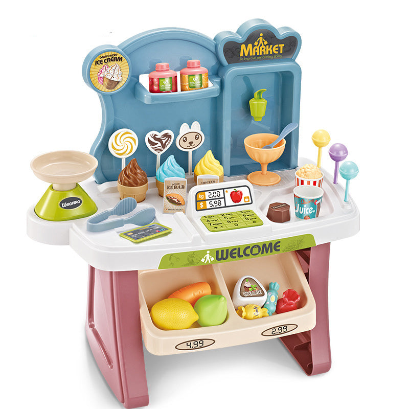 Educational Market Playset – Cash Register & Cart