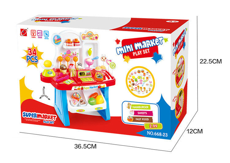 Educational Market Playset – Cash Register & Cart