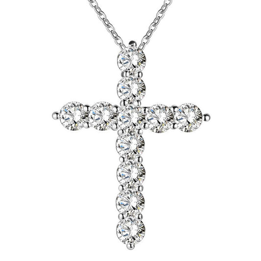 Silver Cross Pendant Necklace