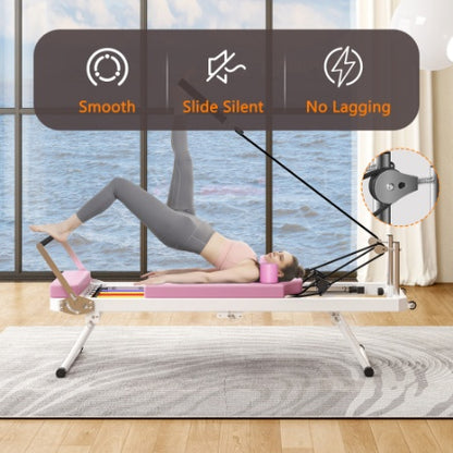 Compact Pilates Reformer – Home Gym Workout (330lbs)