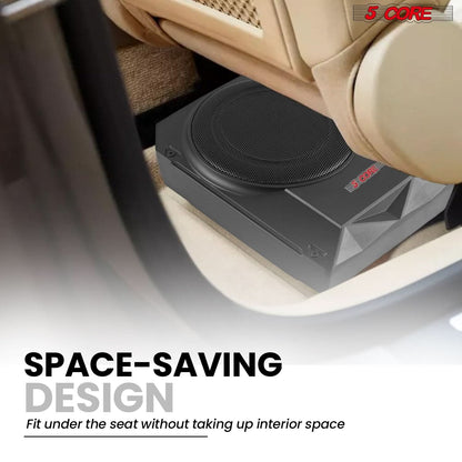 5Core 10 Inch Slim under Seat Car Audio Subwoofer 800W Built in