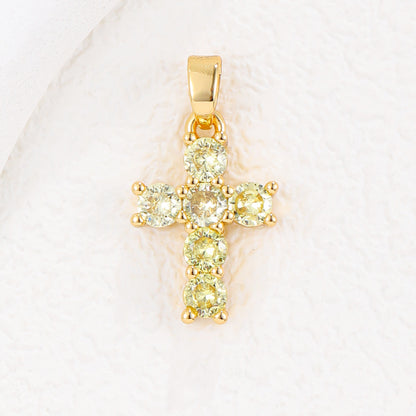 Cross Necklace – Zirconium Birthstone Jewelry