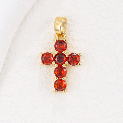 Cross Necklace – Zirconium Birthstone Jewelry