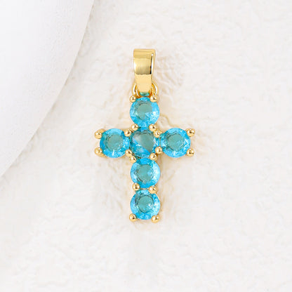 Cross Necklace – Zirconium Birthstone Jewelry