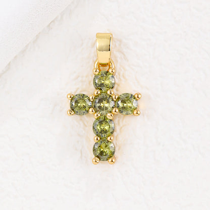Cross Necklace – Zirconium Birthstone Jewelry