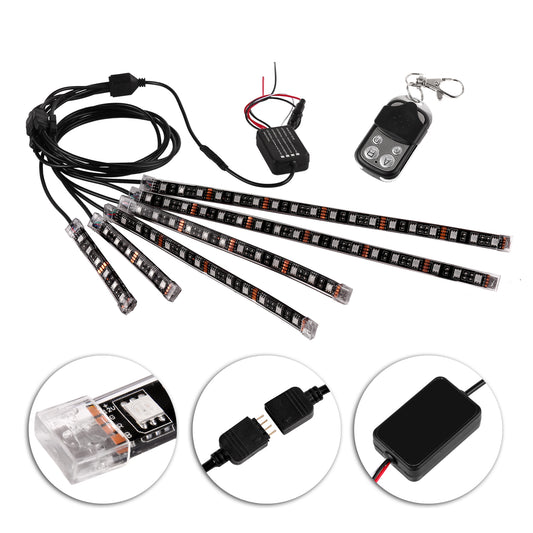 LED Car & Motorcycle Glow Lights – RGB Control